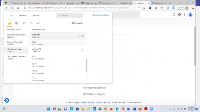 Meeting w/ Nancy: GA4 Creation/Troy Site Walkthrough Reports 9.9.22