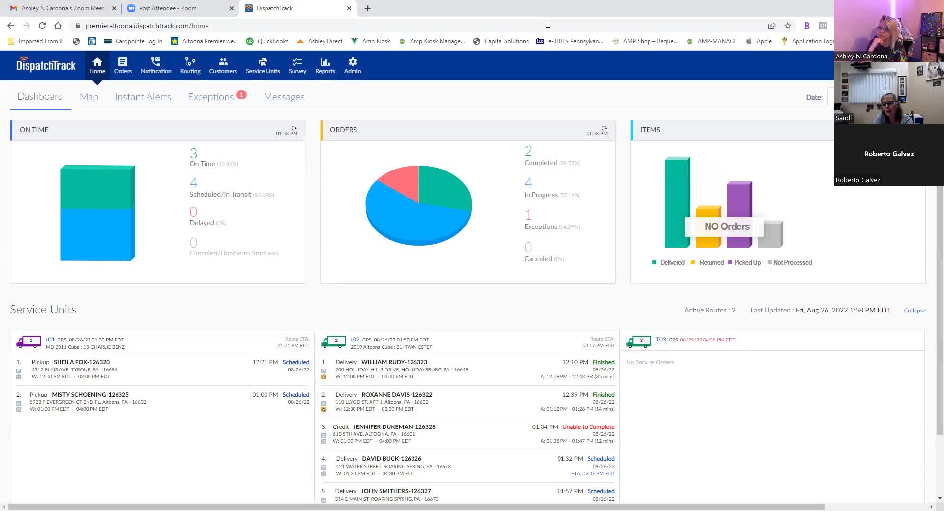 Documentation of Premier Business Process for using Dispatch Track 8-26-22